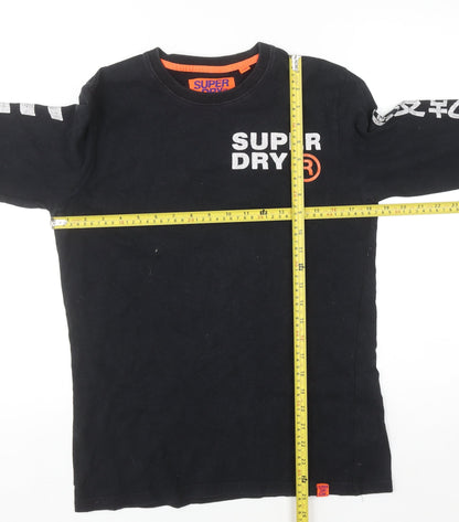 Superdry Men’s Black Long Sleeve Graphic Surf T-Shirt Size S