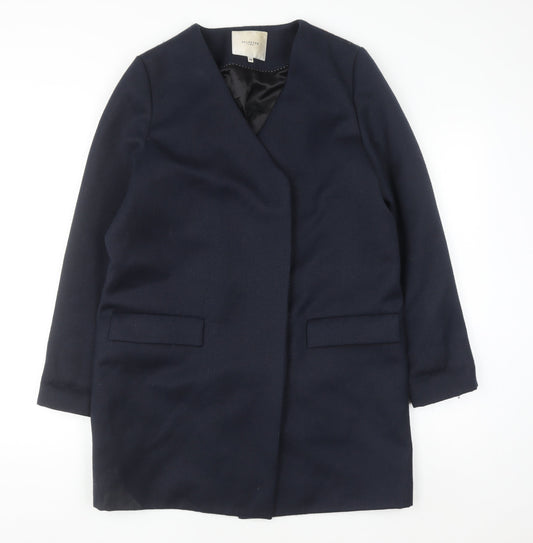 Womens UK Size 10 Selected Femme Blue Overcoat