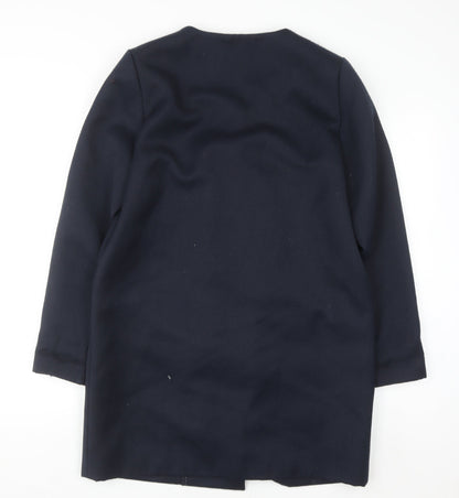 Womens UK Size 10 Selected Femme Blue Overcoat