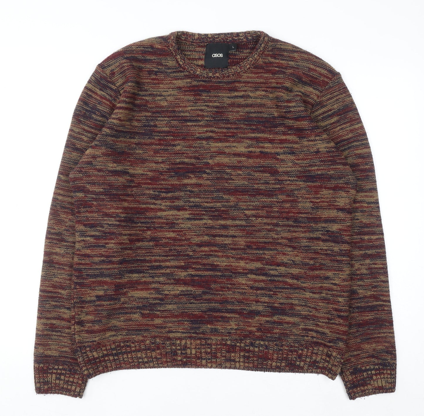 Mens UK Size L ASOS Multicoloured Pullover Jumper