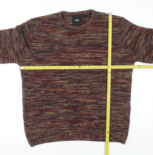 Mens UK Size L ASOS Multicoloured Pullover Jumper