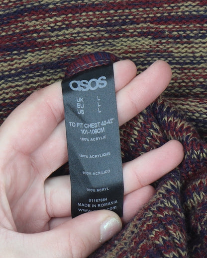 Mens UK Size L ASOS Multicoloured Pullover Jumper