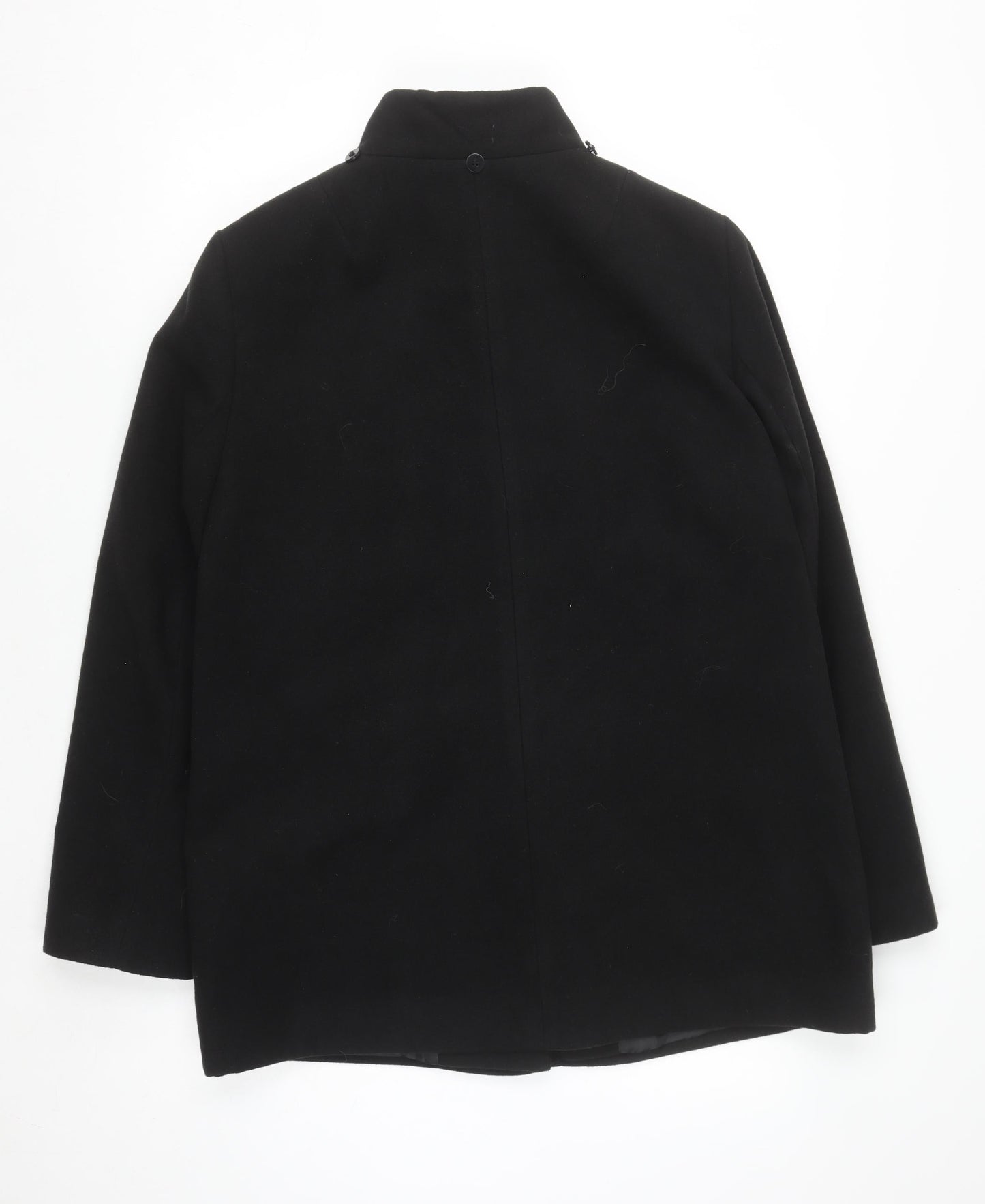 Womens UK Size 14 Debenhams Black Overcoat