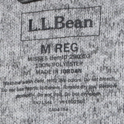 Unisex Adults UK Size M L.L. Bean Grey Full Zip Hoodie