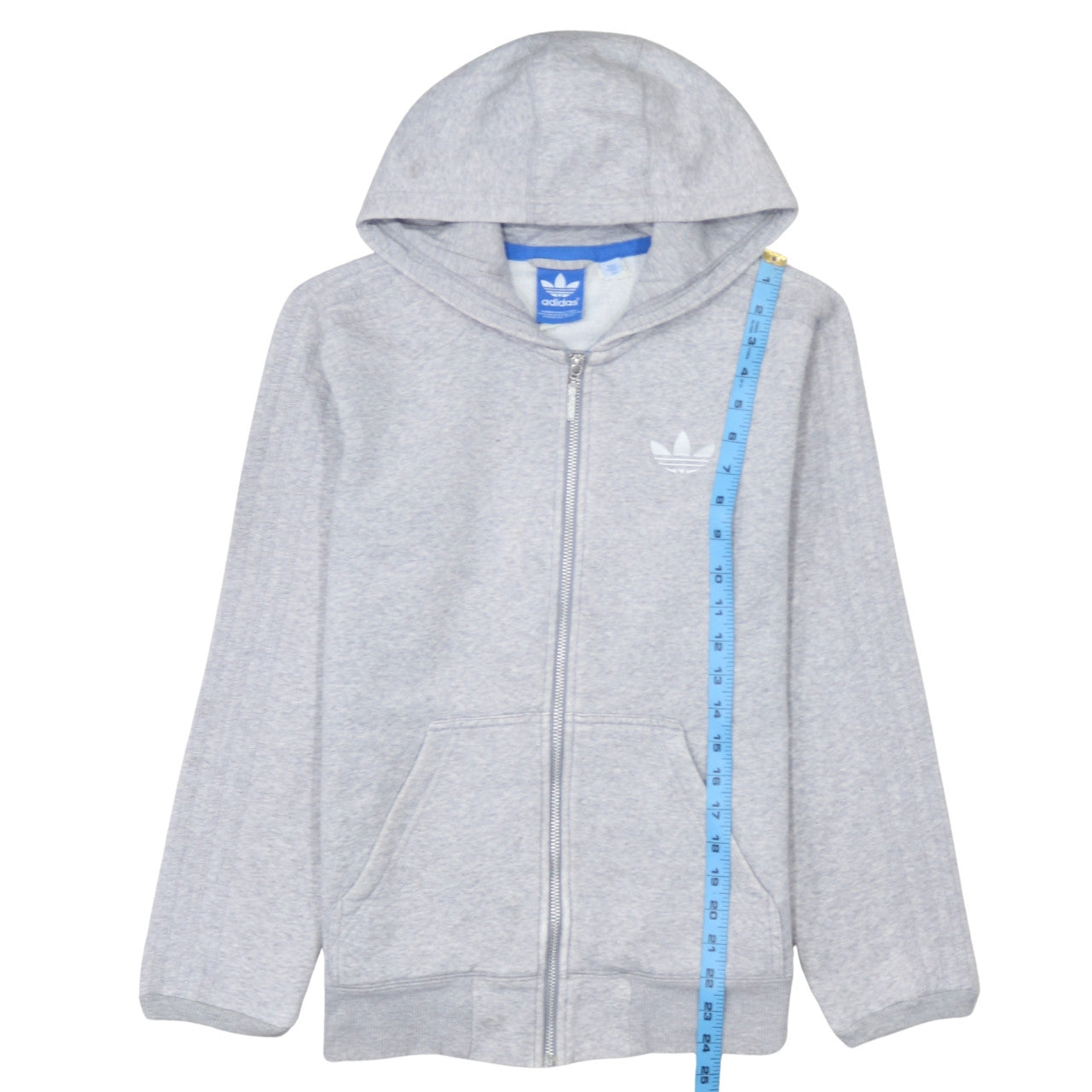 Mens UK Size XS adidas Grey Full Zip Hoodie
