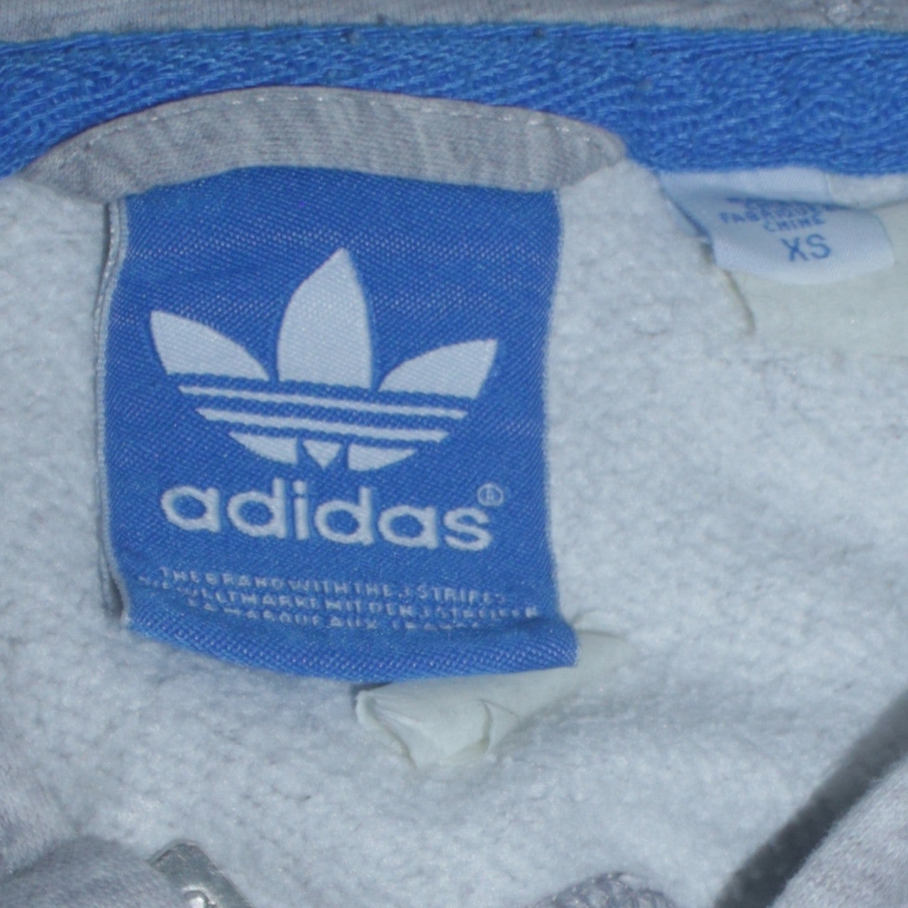 Mens UK Size XS adidas Grey Full Zip Hoodie