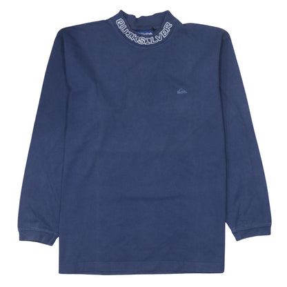 Mens UK Size M Quiksilver Blue Pullover Sweatshirt