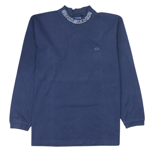 Mens UK Size M Quiksilver Blue Pullover Sweatshirt