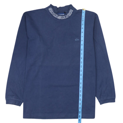 Mens UK Size M Quiksilver Blue Pullover Sweatshirt