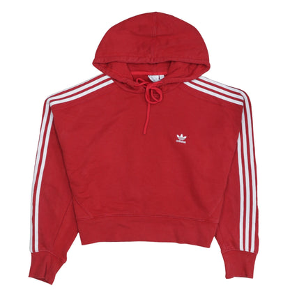 Womens UK Size 12 adidas Red Pullover Hoodie