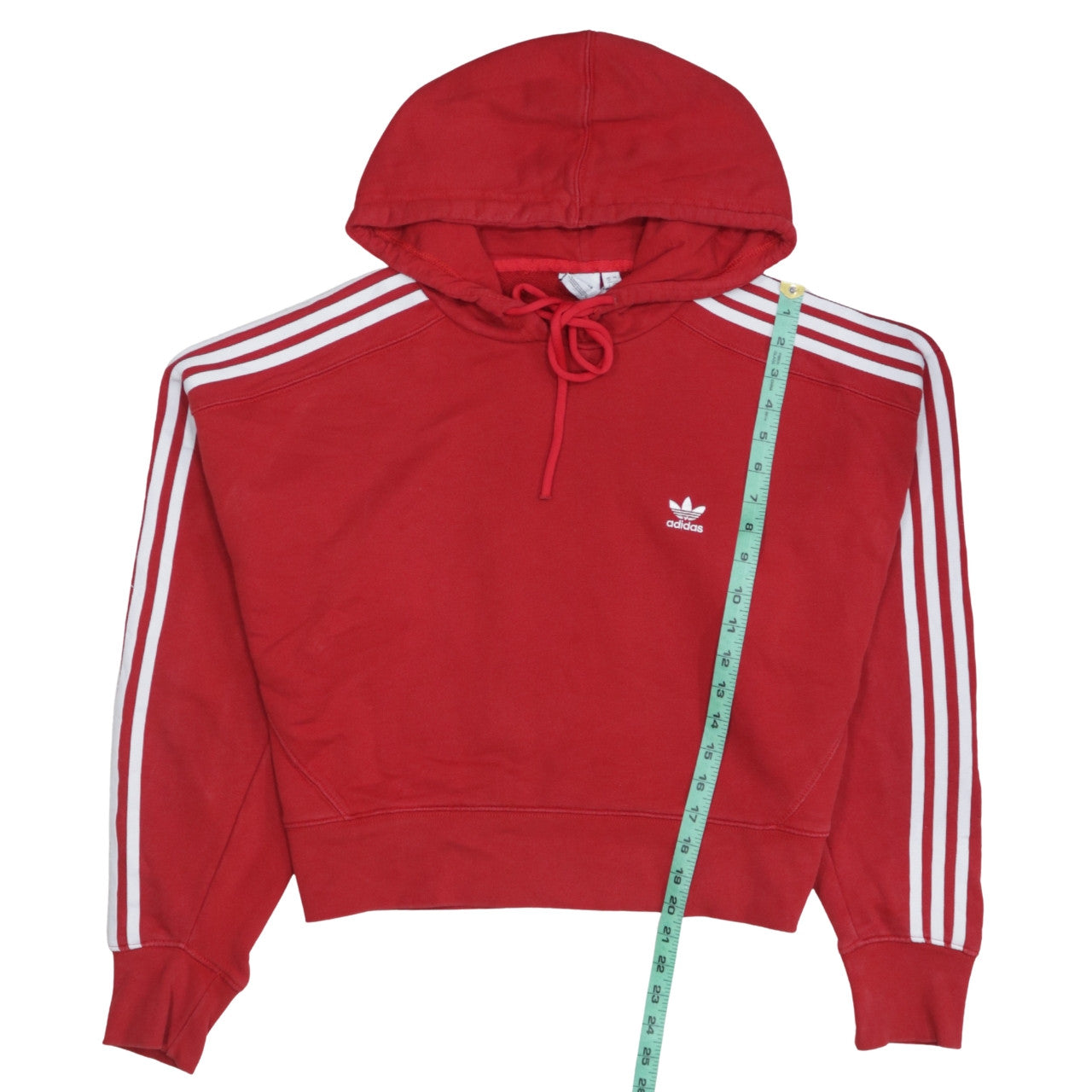 Womens UK Size 12 adidas Red Pullover Hoodie