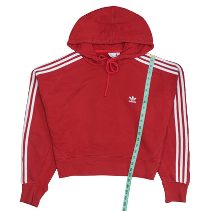 Womens UK Size 12 adidas Red Pullover Hoodie