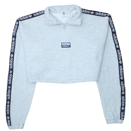 Womens UK Size XS adidas Grey Pullover Sweatshirt