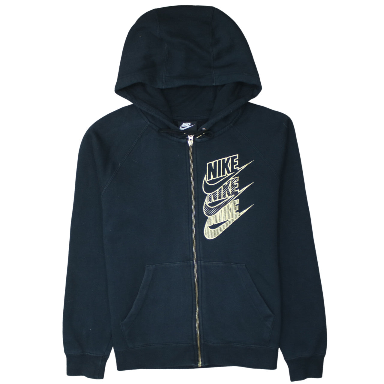 Womens UK Size XS Nike Black Full Zip Hoodie