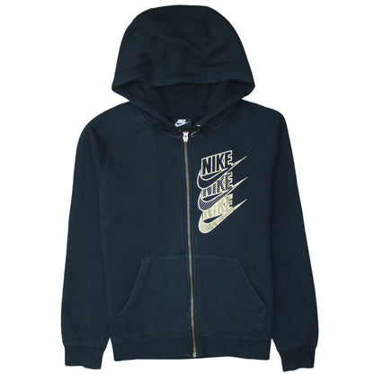 Womens UK Size XS Nike Black Full Zip Hoodie