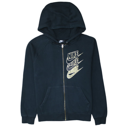 Womens UK Size XS Nike Black Full Zip Hoodie
