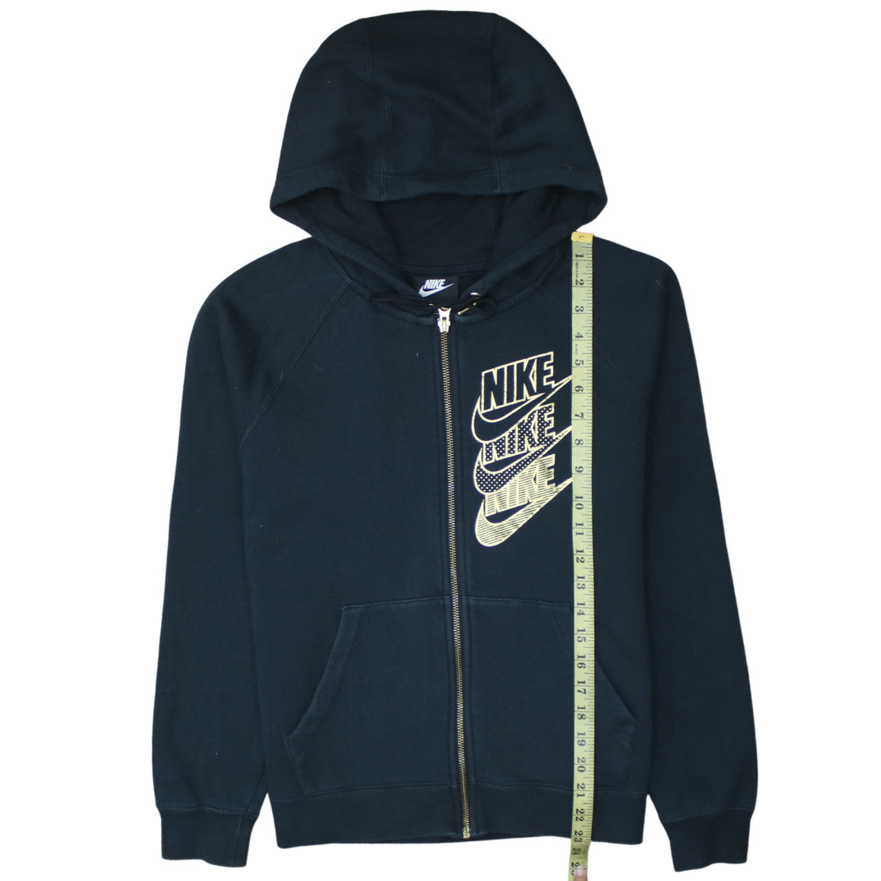 Womens UK Size XS Nike Black Full Zip Hoodie