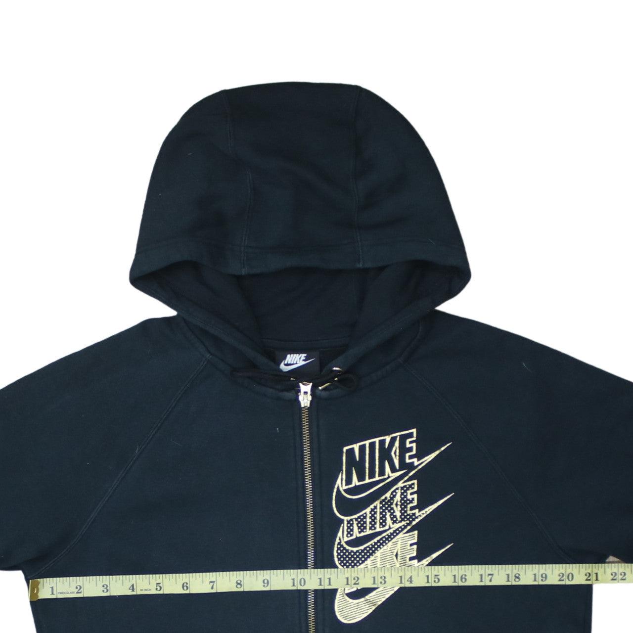 Womens UK Size XS Nike Black Full Zip Hoodie