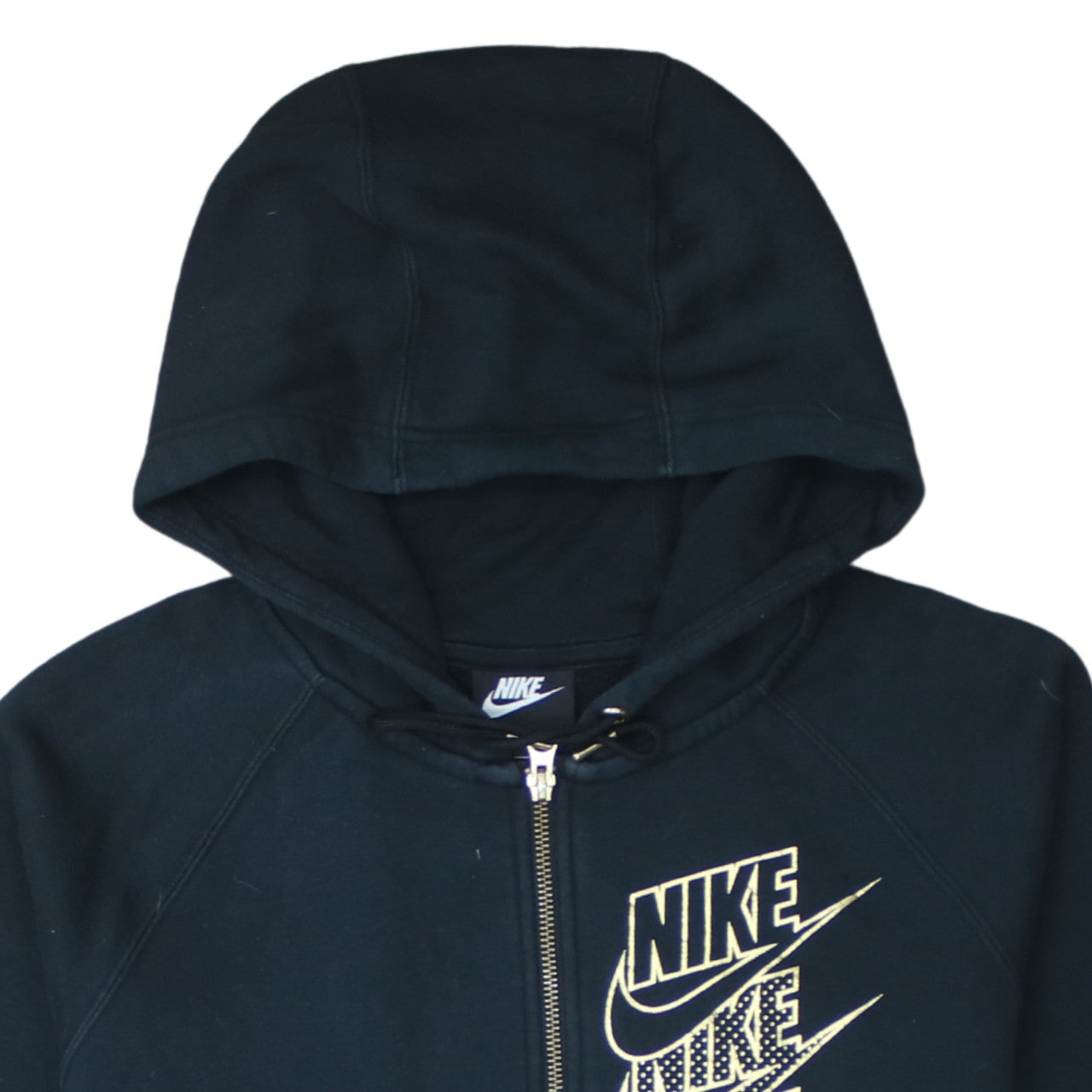 Womens UK Size XS Nike Black Full Zip Hoodie