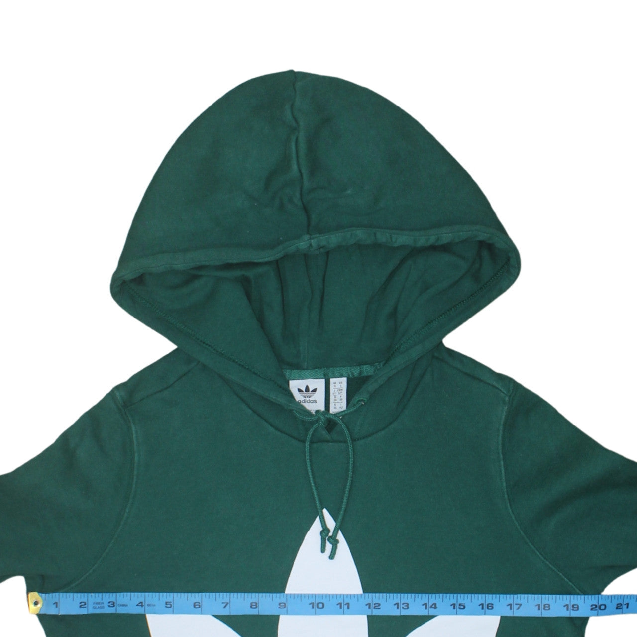 Womens UK Size 10 adidas Green Pullover Hoodie