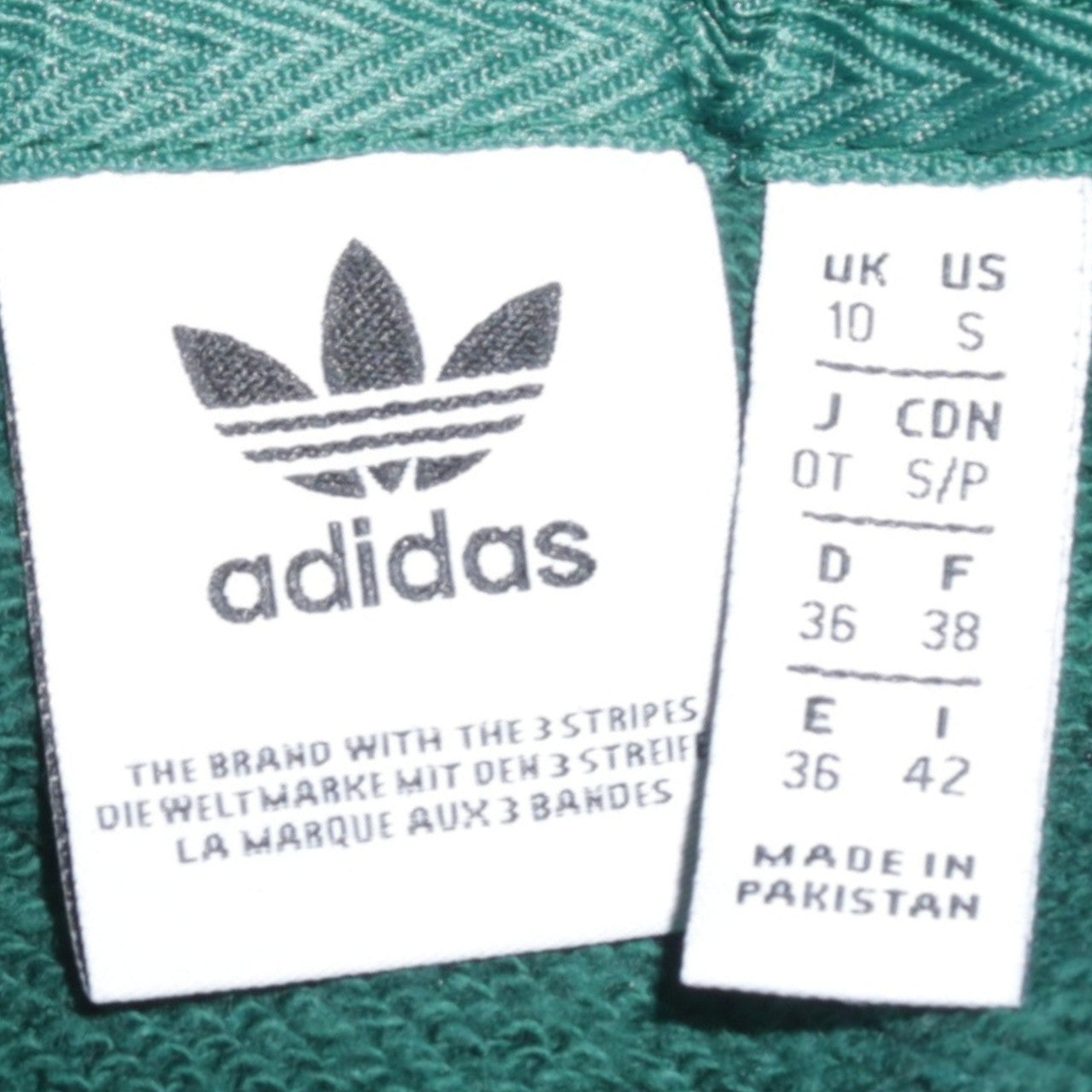 Womens UK Size 10 adidas Green Pullover Hoodie