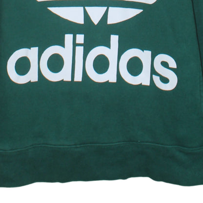 Womens UK Size 10 adidas Green Pullover Hoodie