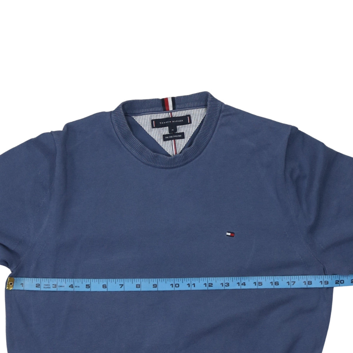 Mens UK Size M Tommy Hilfiger Blue Pullover Jumper