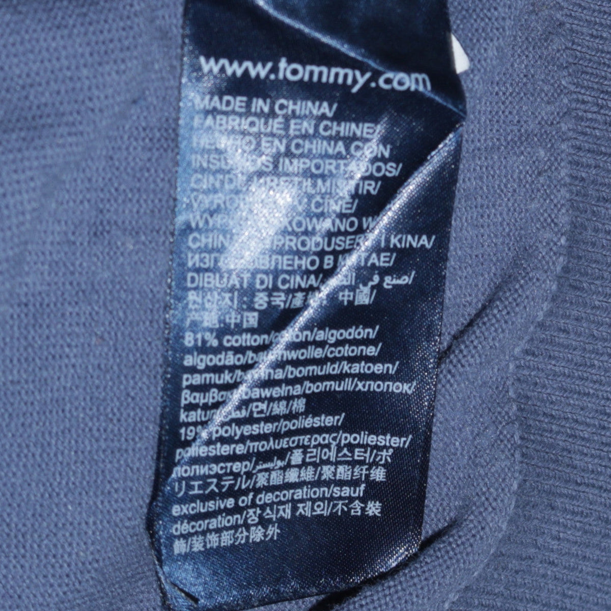 Mens UK Size M Tommy Hilfiger Blue Pullover Jumper