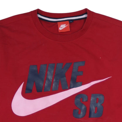 Mens UK Size L Nike Red Pullover Sweatshirt
