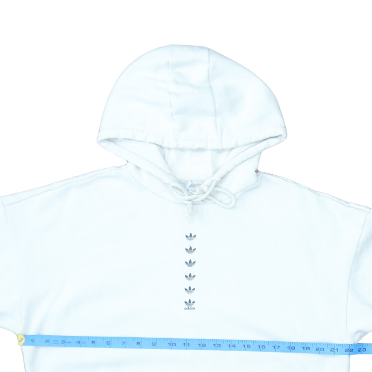 Womens UK Size 10 adidas White Pullover Hoodie