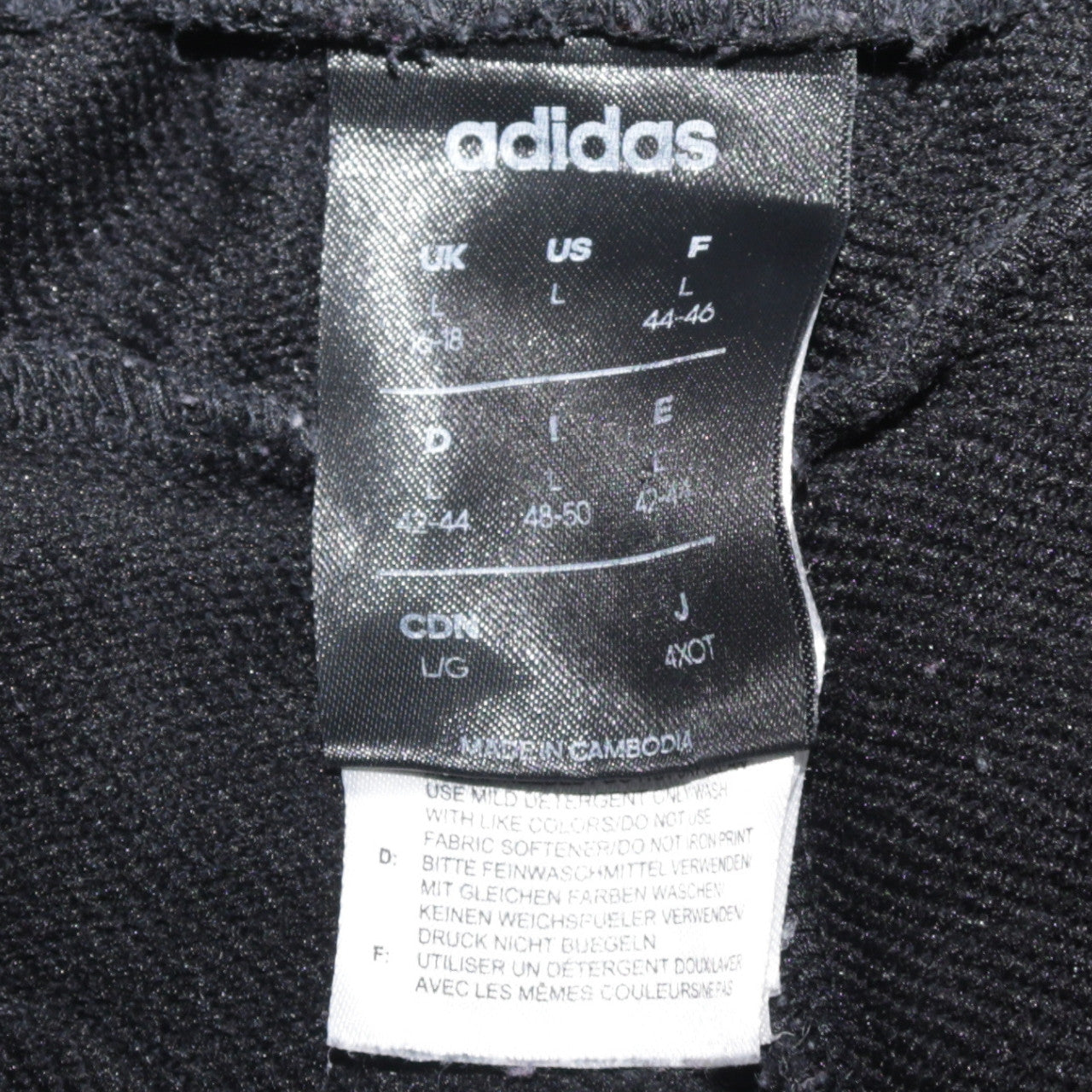 Womens UK Size L adidas Regular Fit Track Pants Black Trousers