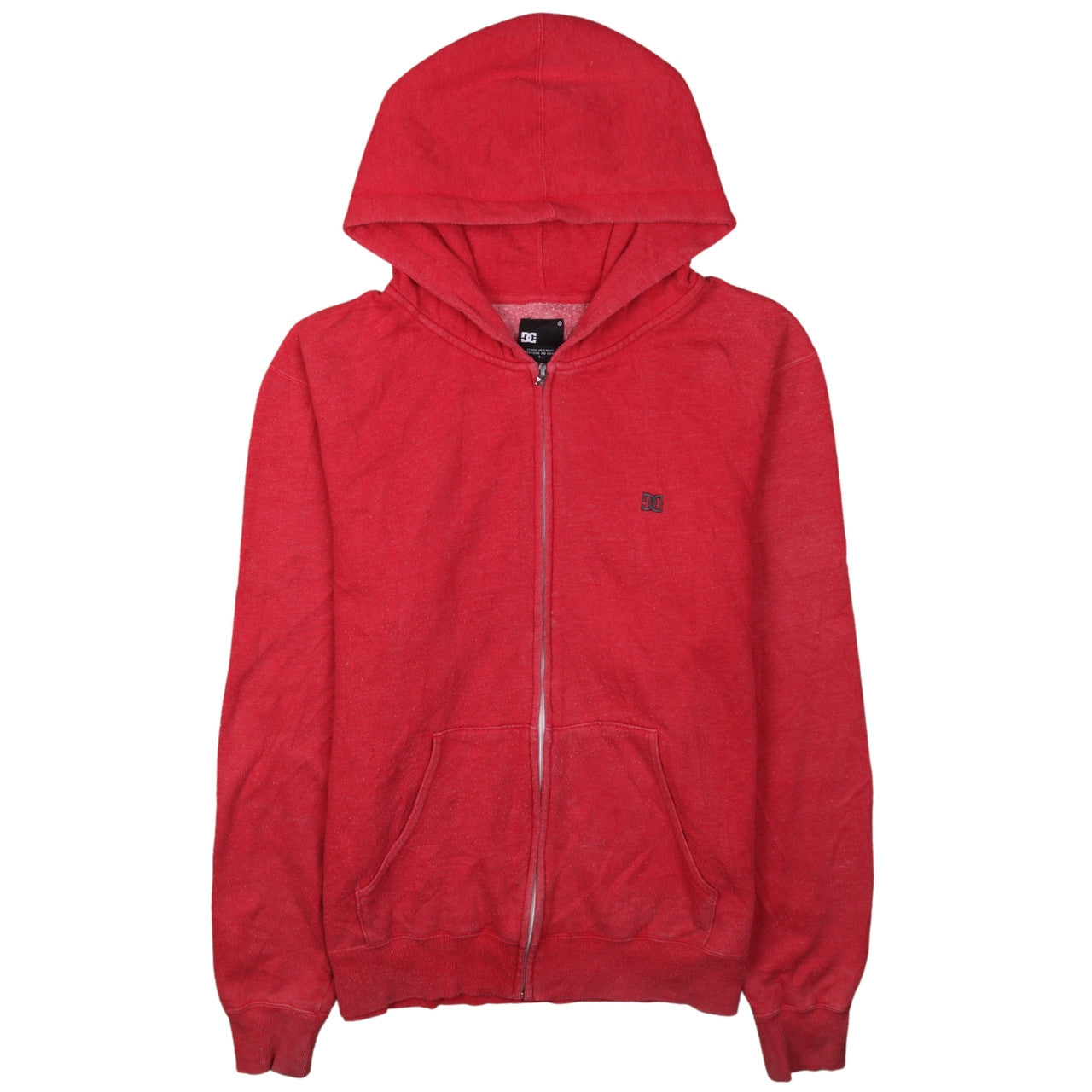 Boys UK Size L DC Red Full Zip Hoodie