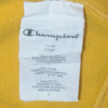 Mens UK Size L Champion Yellow Pullover Sweatshirt