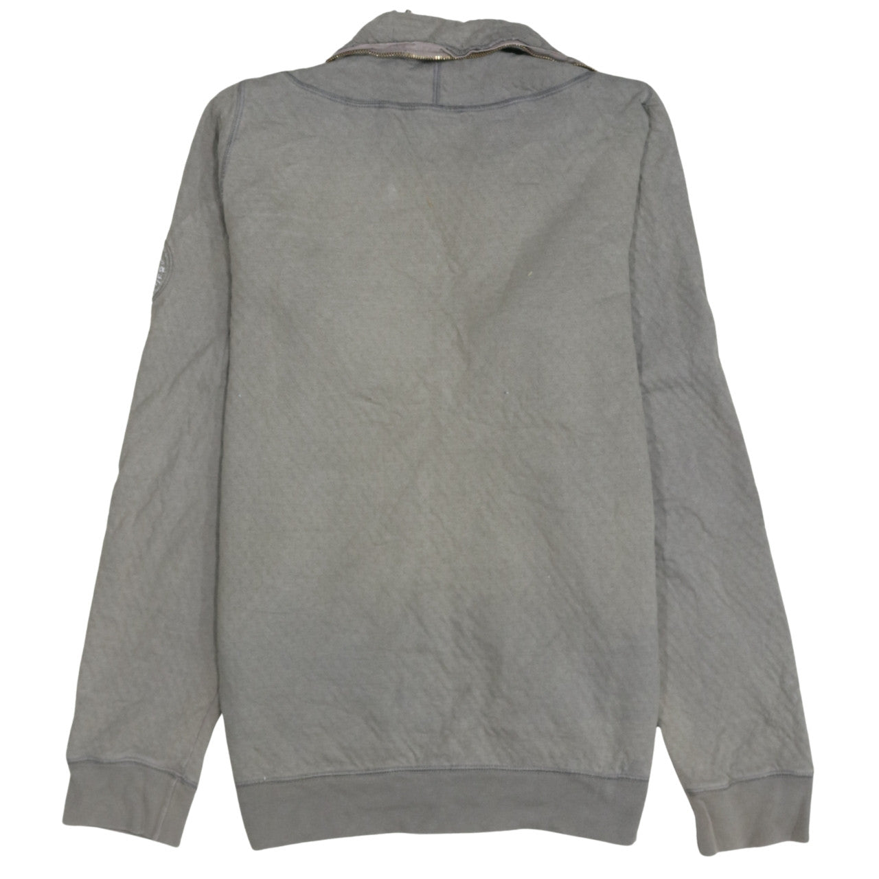 Diesel Men's Grey Full Zip Sweatshirt Medium Logo Casual