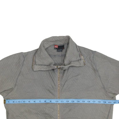 Diesel Men's Grey Full Zip Sweatshirt Medium Logo Casual