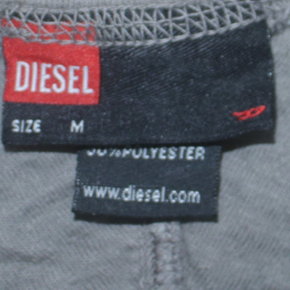 Diesel Men's Grey Full Zip Sweatshirt Medium Logo Casual