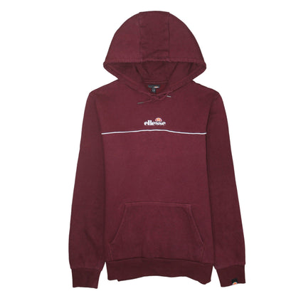 Ellesse Men's Red Pullover Hoodie Size M Logo Fleece Sweatshirt