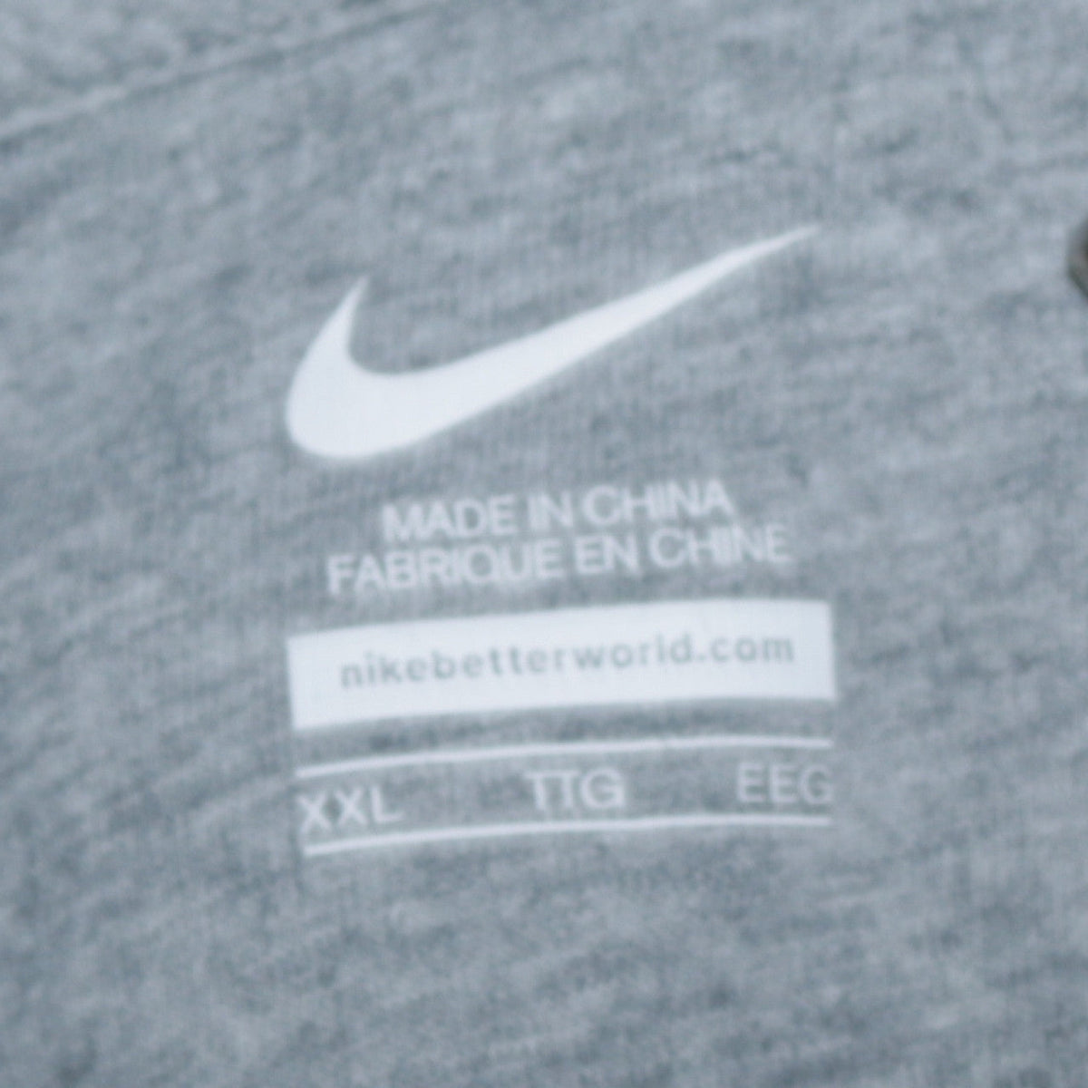 Mens UK Size 2XL Nike Grey Pullover Hoodie