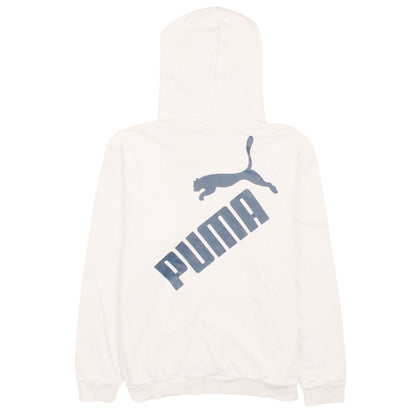 Puma Men's White Pullover Hoodie M Logo Graphic Sportswear