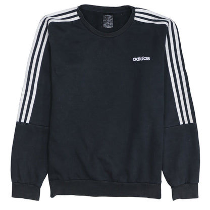 adidas Men's Black Crew Neck Regular Fit Sweatshirt L Sports Fleece