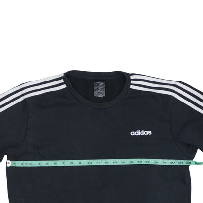 adidas Men's Black Crew Neck Regular Fit Sweatshirt L Sports Fleece