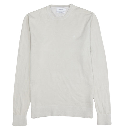 Mens UK Size S Calvin Klein Ivory Pullover Jumper