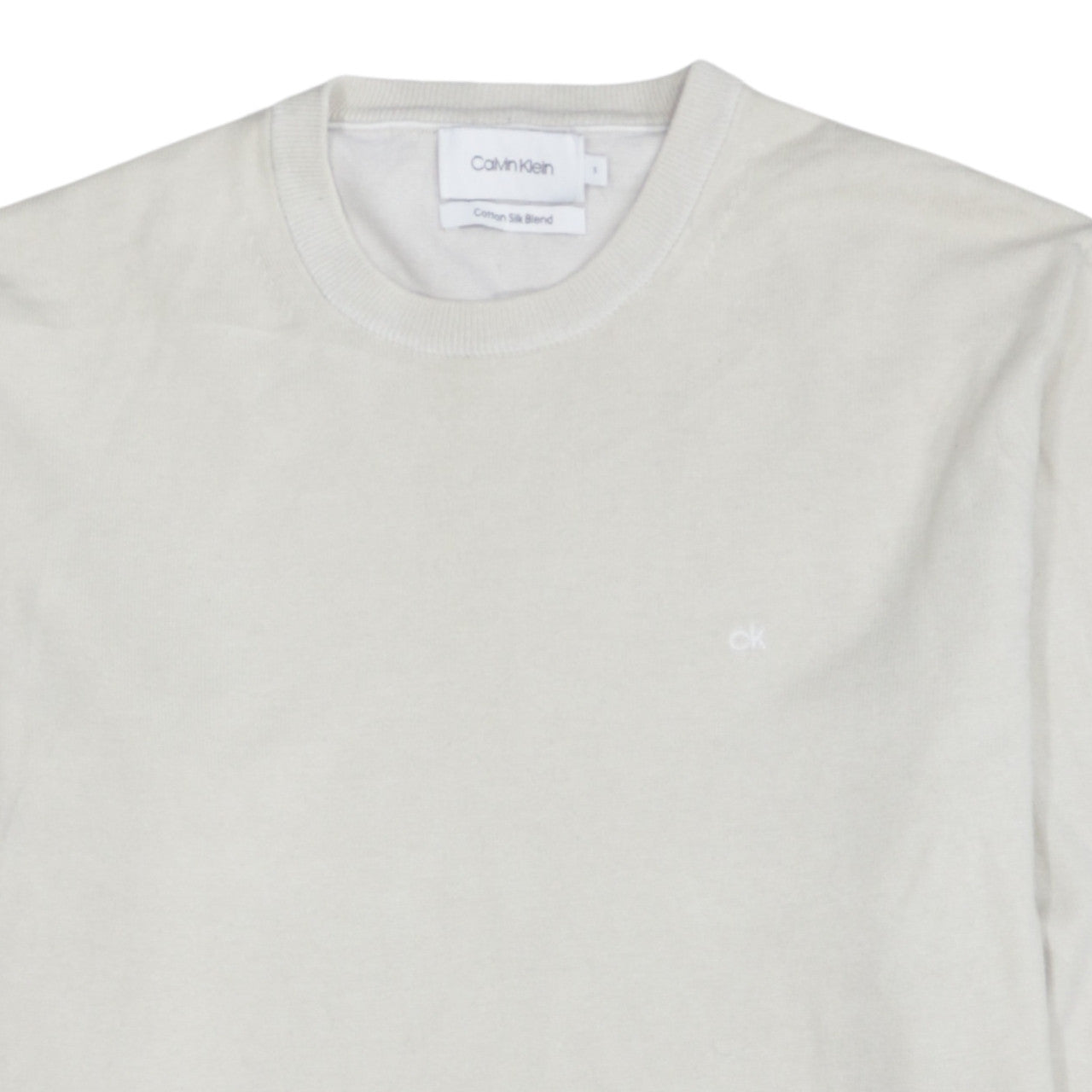 Mens UK Size S Calvin Klein Ivory Pullover Jumper