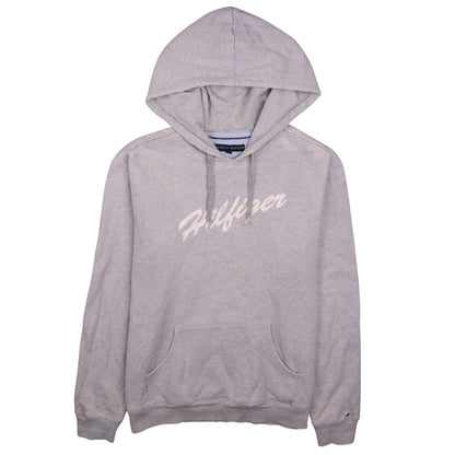Tommy Hilfiger Mens Grey Pullover Hoodie Size L Classic Logo