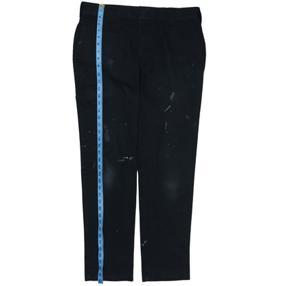 Mens UK Size 32 Dickies Regular Fit Chino Black Trousers