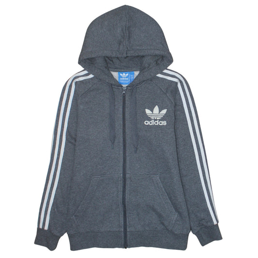 Mens UK Size S adidas Grey Full Zip Hoodie