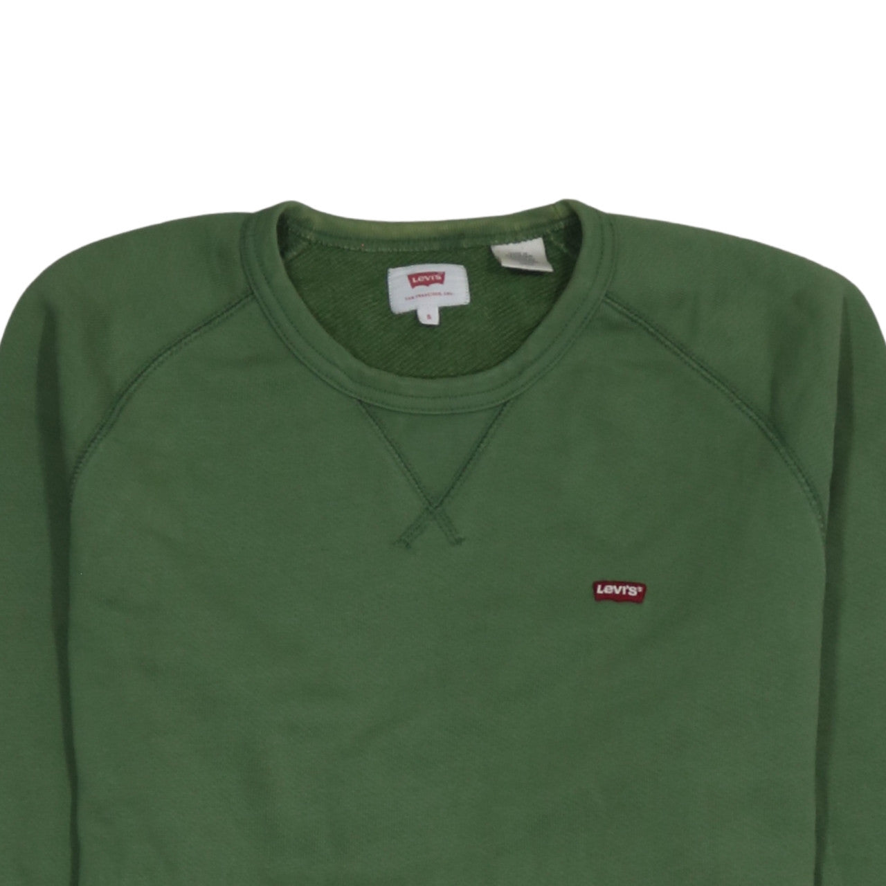 Womens UK Size S Levi's Green Pullover Sweatshirt