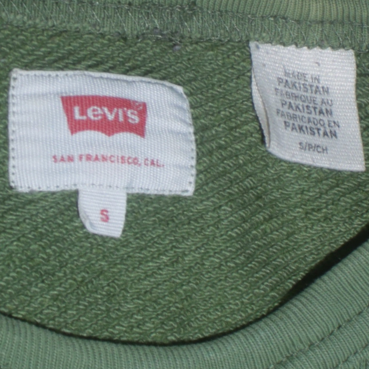 Womens UK Size S Levi's Green Pullover Sweatshirt