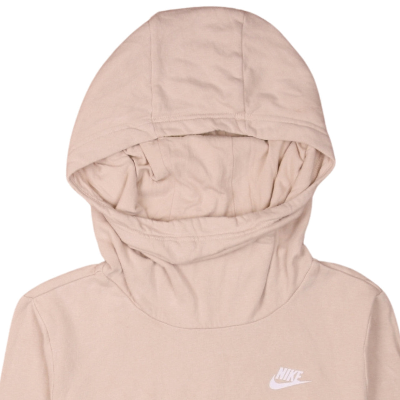 Womens UK Size M Nike Beige Pullover Hoodie