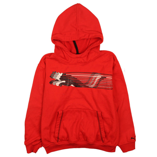 Boys UK Size M PUMA Red Pullover Hoodie